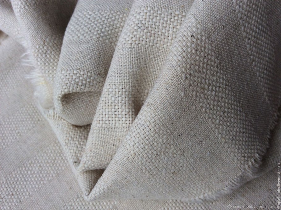 Льняная ткань неотбеленная