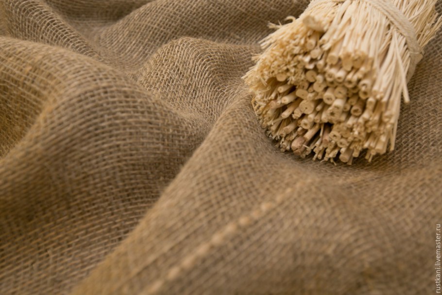 Мешковина джут/джут- 110см, 370г/м2, 75м