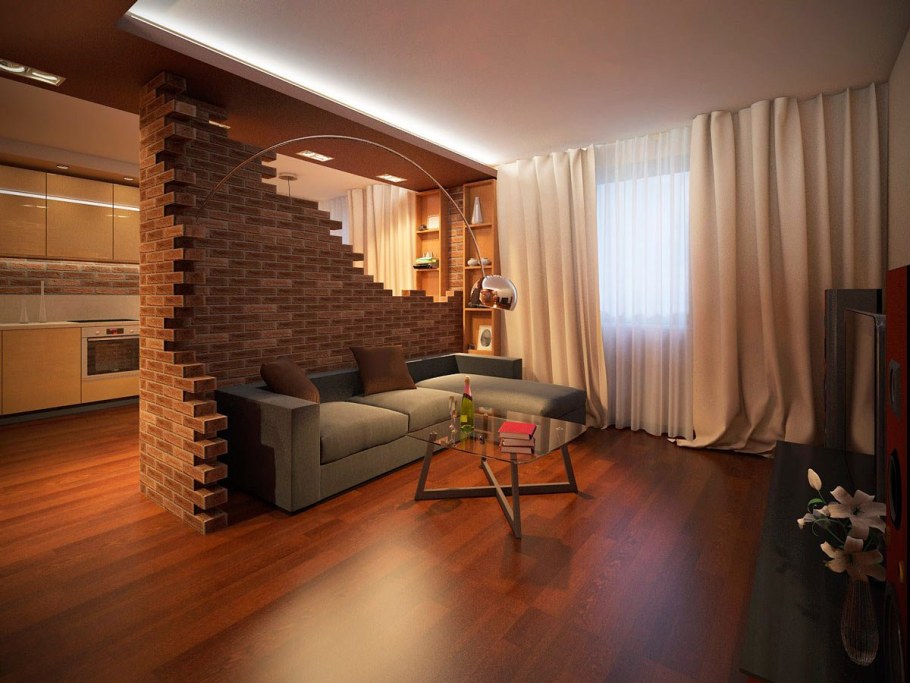 Комната в теплых тонах