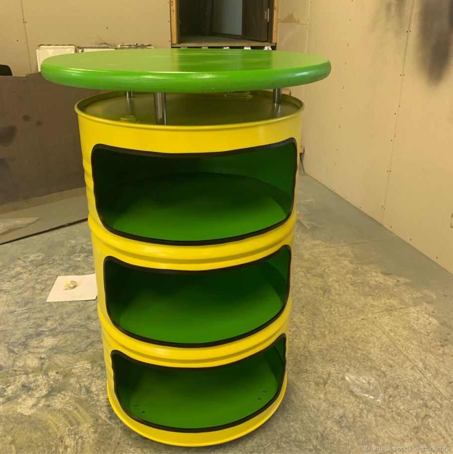 Тумба из бочки железной