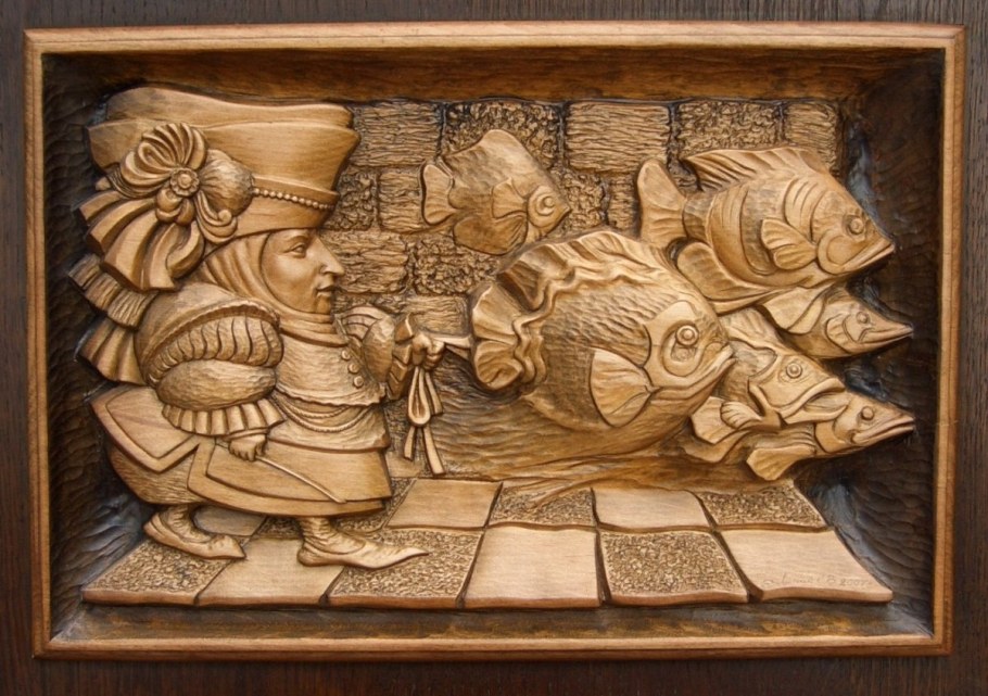 Резьба по дереву женщины