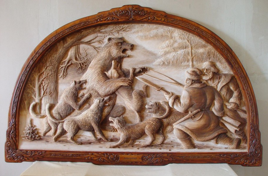 Резьба по дереву птица Глухарь