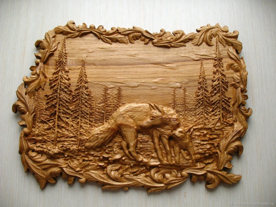 Резьба по дереву панно на стену