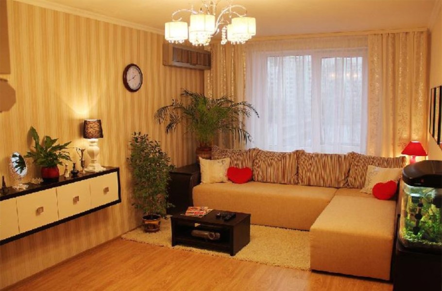 Интерьер гостиной в хрущевке