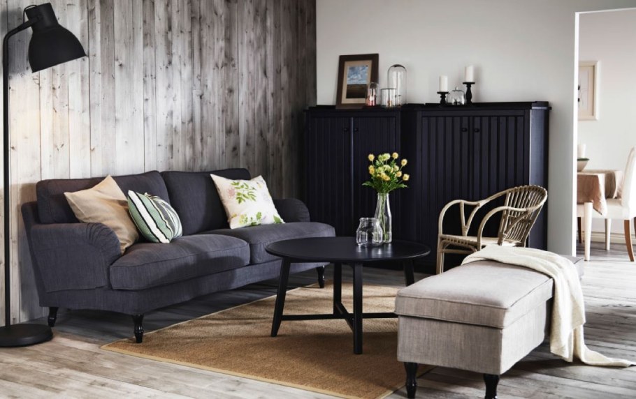 Комната в темных тонах икеа