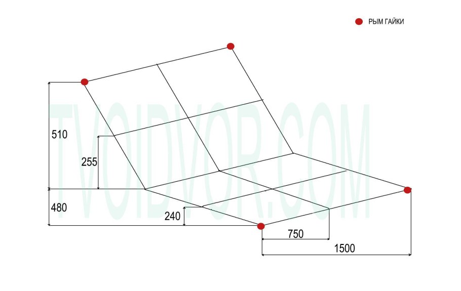 Качели детские из профильной трубы 40х20 чертеж