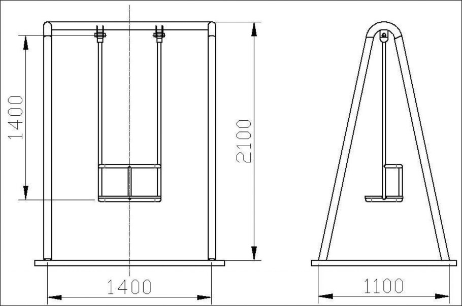 Качели Парадайз чертеж