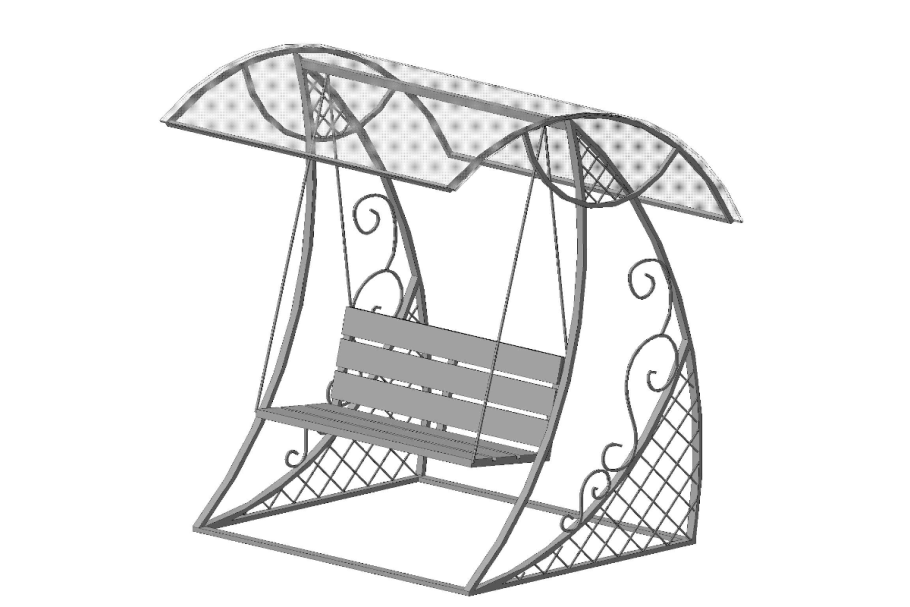 Качели садовые Paradise чертеж