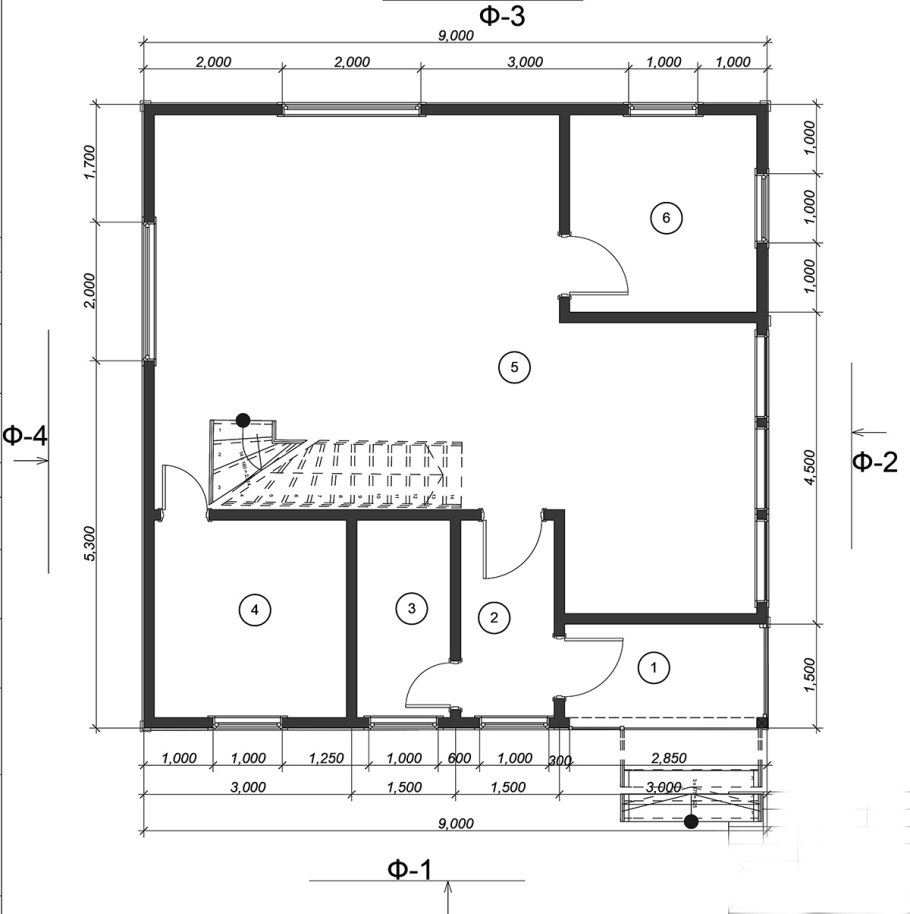Чертежи каркасного дома 6х8