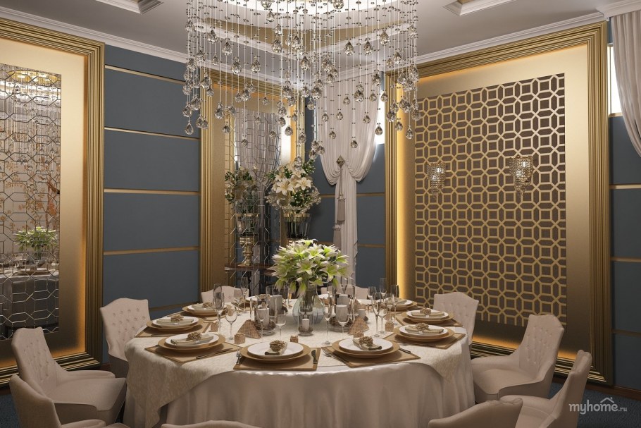 Интерьер банкетного зала в современном стиле