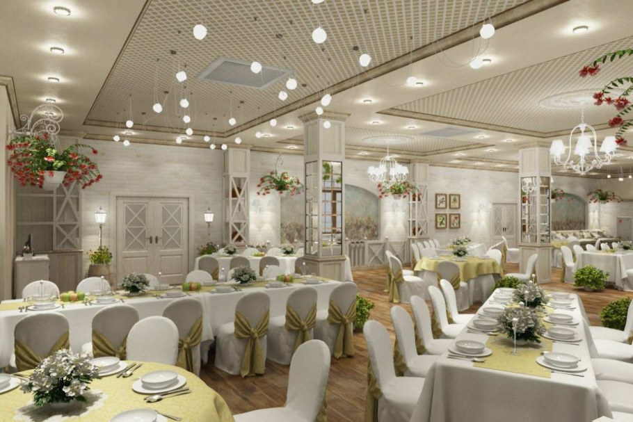 Интерьер зала в кафе