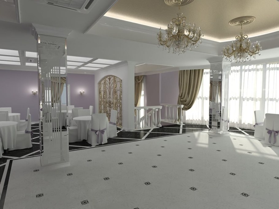 Интерьер банкетного зала ресторана