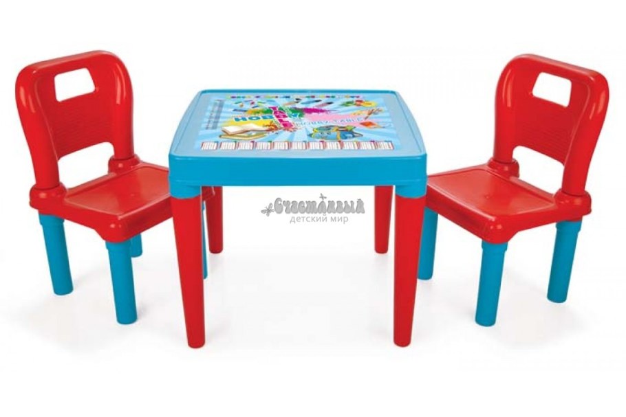 Мебель кукольная «столик со стульчиками», 5 деталей