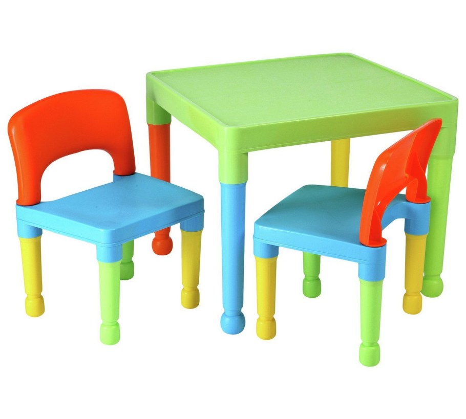 Пластмассовый стол и стулья для детей