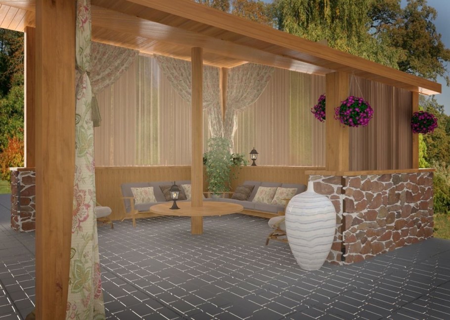 Внутренняя отделка беседки