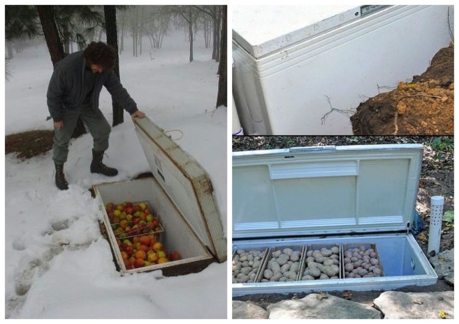 Закопали холодильник