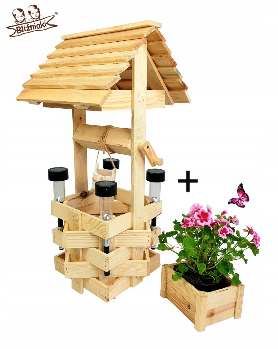 Декоративный колодец из дерева