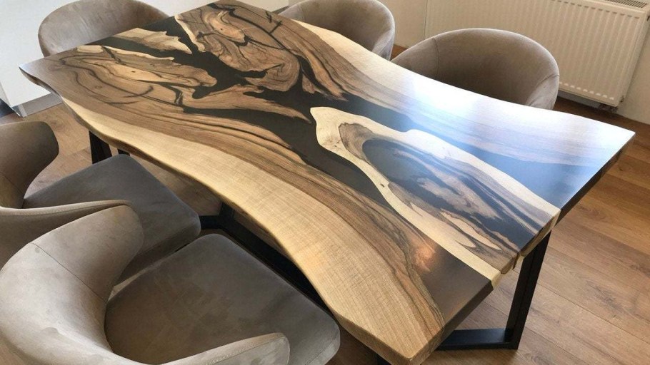 Мебель из слэба и эпоксидной смолы