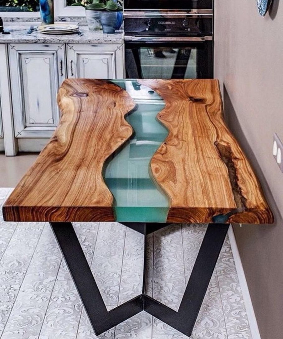 Epoxy Resin River Table. Мебель