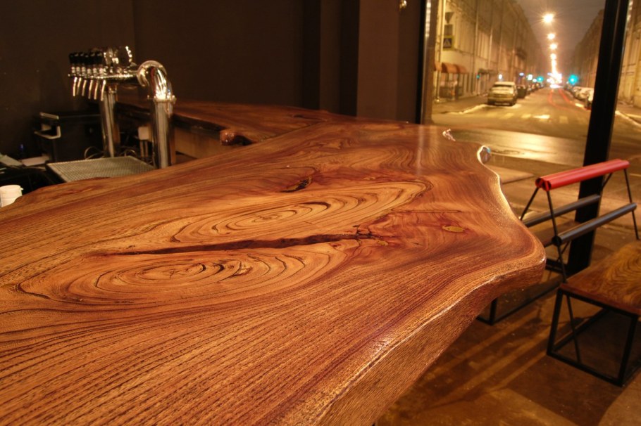 Карагач столешница из слэба дерева