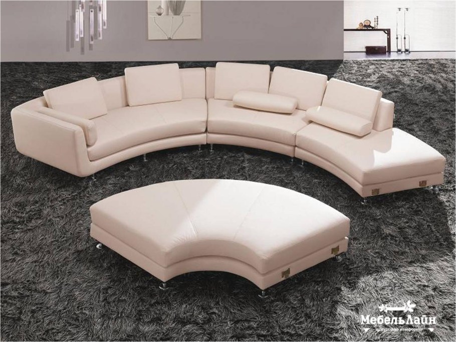 Радиусный диван для гостиной