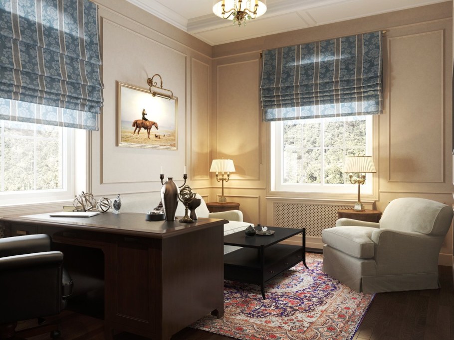 Спальня с балконом в скандинавском стиле