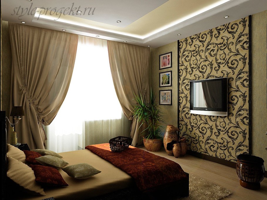 Дизайн спальни 20 кв