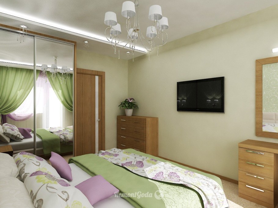 Интерьер обычной спальни