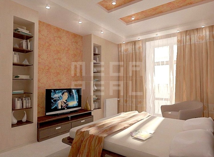 Евроремонт в спальне 15 м2