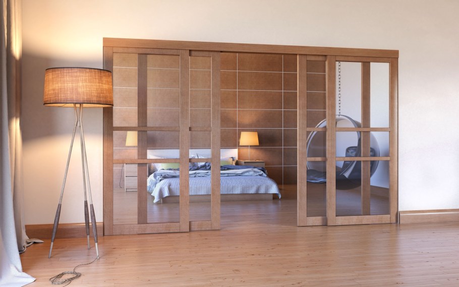 Перегородка в комнате раздвижная