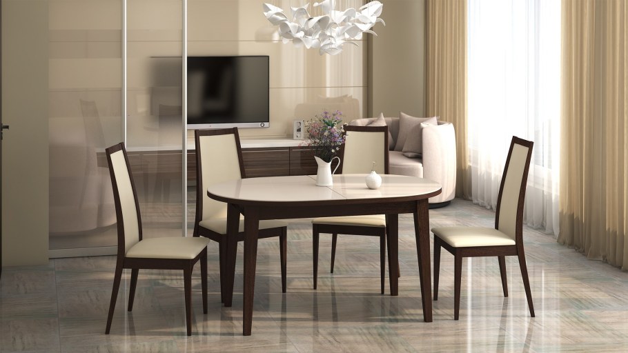 Стол Франк 180 серый, керамика / черный каркас м-City