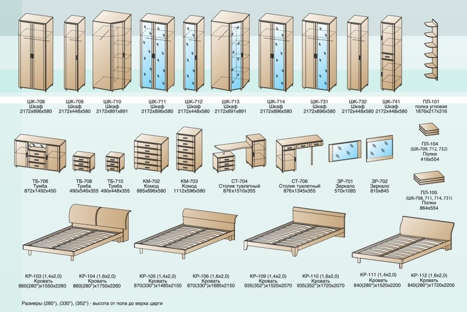 Спальный гарнитур Камелия Лером
