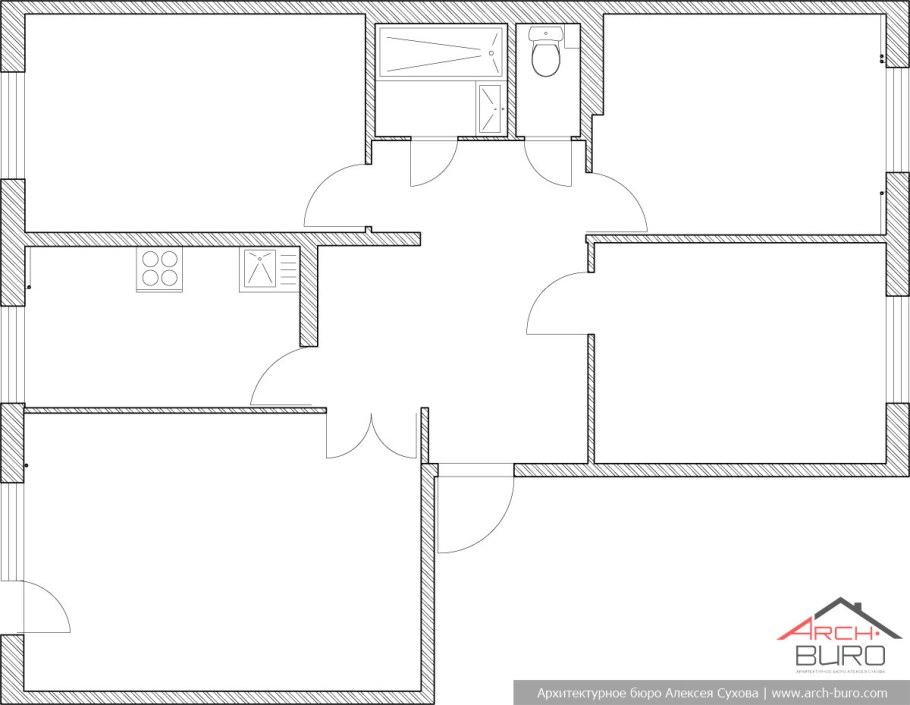 Перепланировка трехкомнатной квартиры в панельном доме 9 этажей