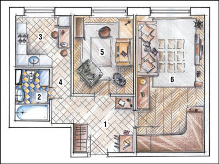 Хрущевка перепланировка кухни в студии