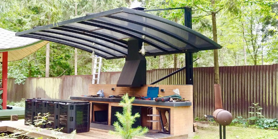 Барбекю беседки в саду