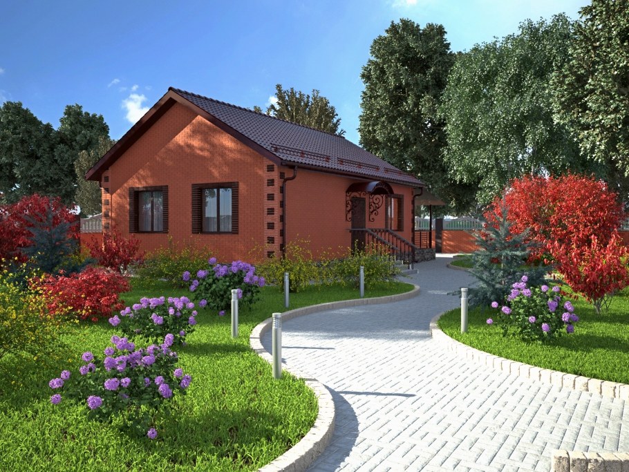 Маленький кирпичный домик