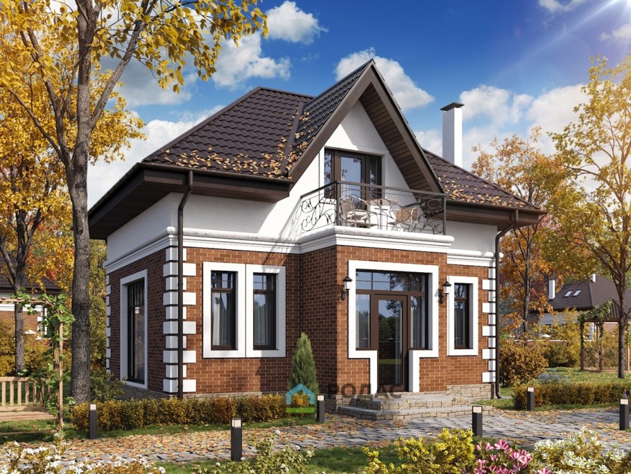 Дачный домик из кирпича проекты