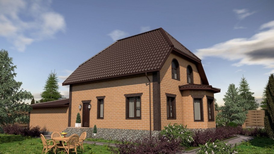Небольшой уютный кирпичный домик