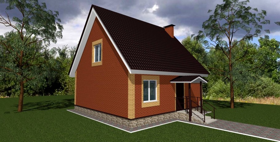 Маленький кирпичный домик