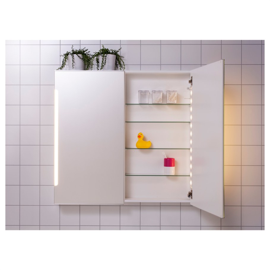 Storjorm СТОРЙОРМ зеркальн шкафчик/2дверцы/подсветка