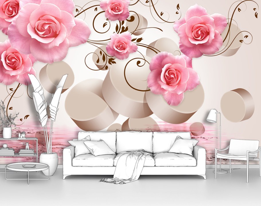 Фотообои в розовом цвете
