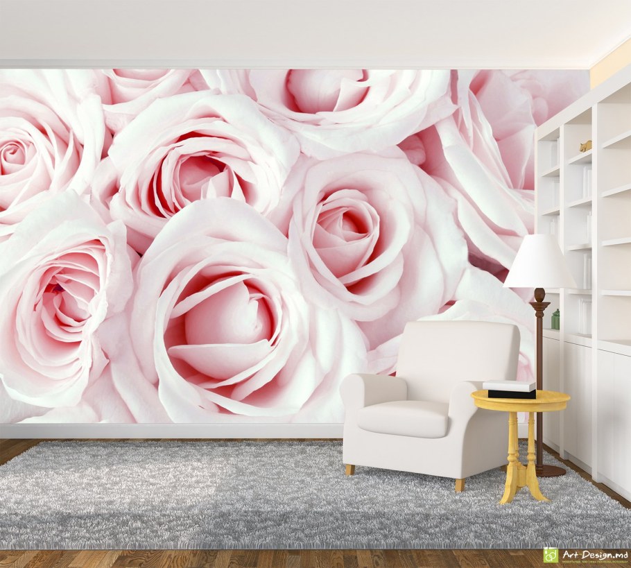 Фотообои с большими розами