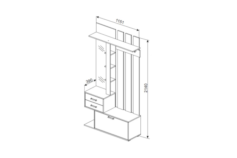 Тумба многофункциональная Сканди