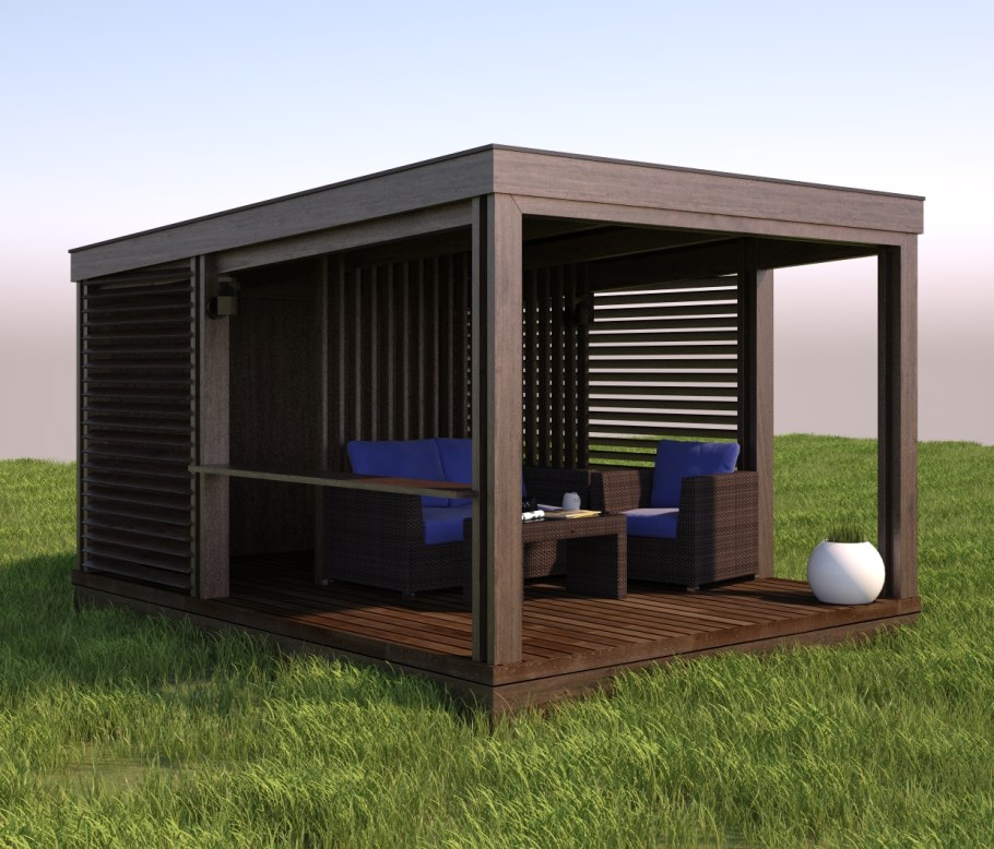 Односкатная беседка 4х5