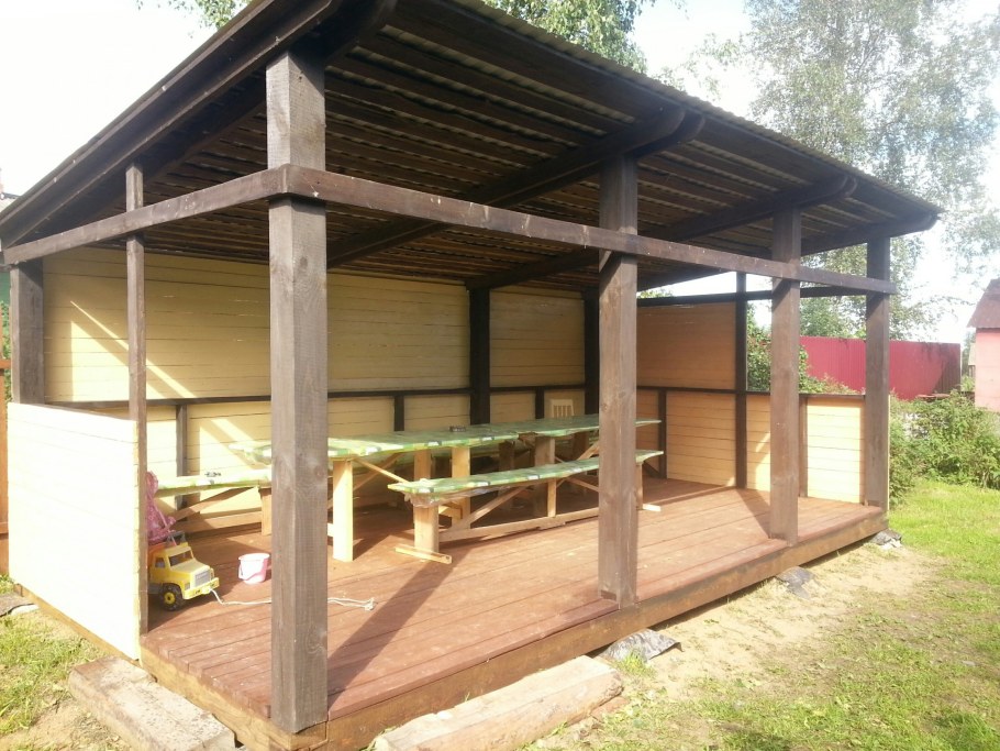 Беседка 3x4 односкатная