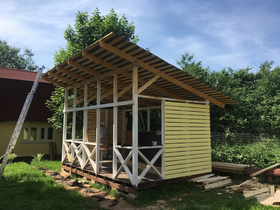 Беседка 3на5 односкатная