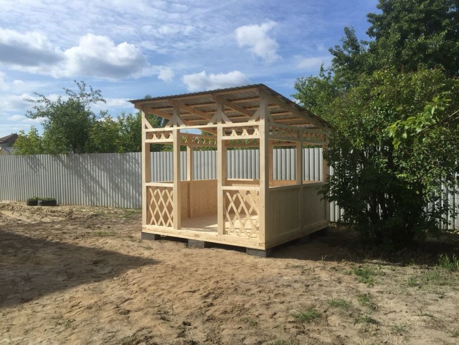 Беседка односкатная 5х2