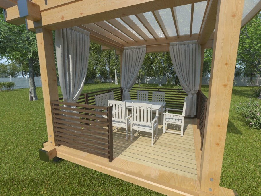 Пергола деревянная 3х5