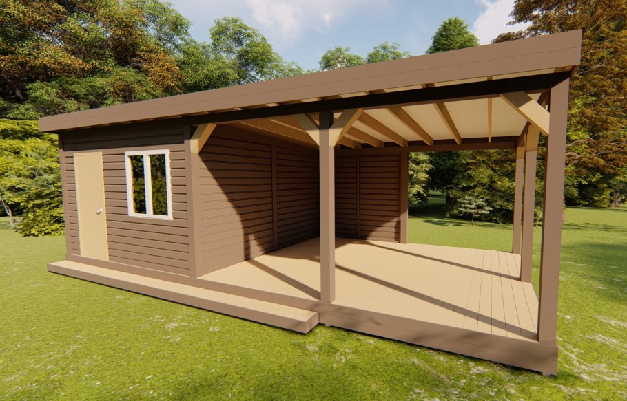 Беседка 3на5 односкатная