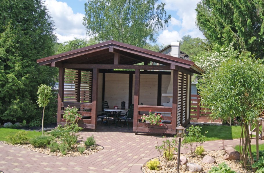 Односкатная беседка 4х5